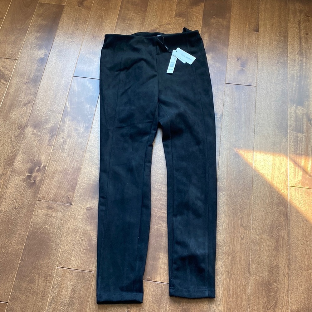 Tahari faux suede pants